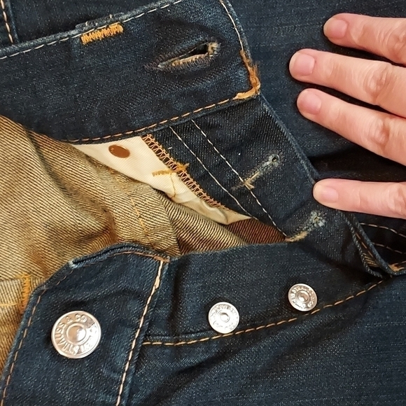 Levi's Vintage Rare Red Denim Jeans 32X32 - Picture 8 of 13